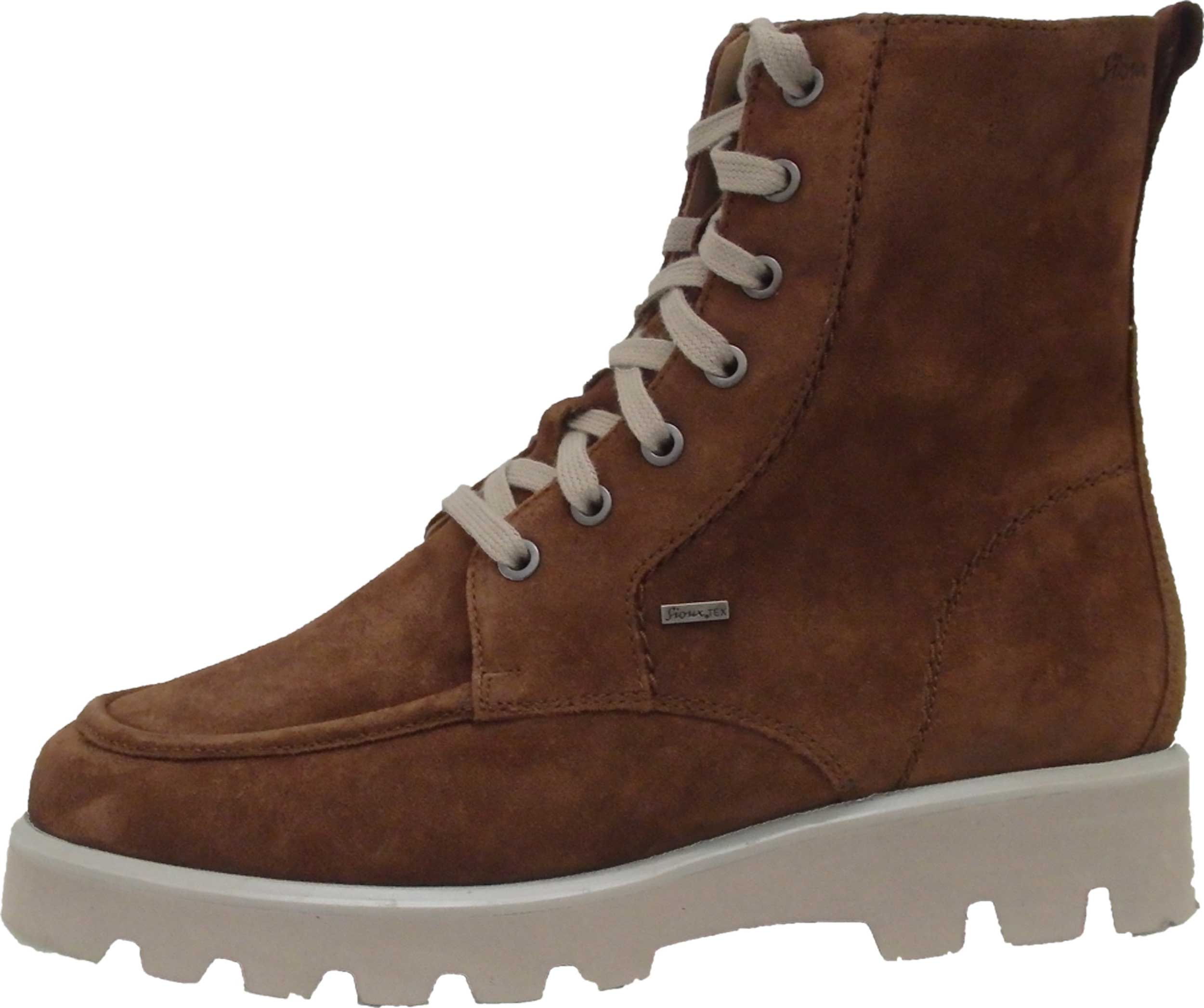 Sioux Stiefel Meredira cognac Kalbsvelour mit Warmfutter