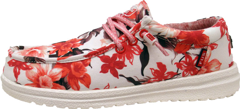 Sneaker flowers red von Fusion