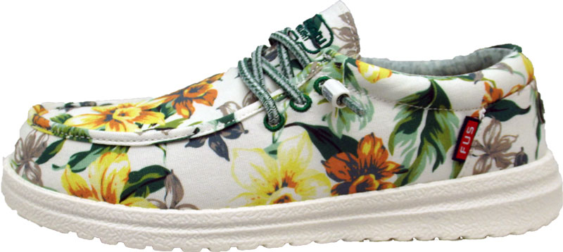 Sneaker flowers green von Fusion