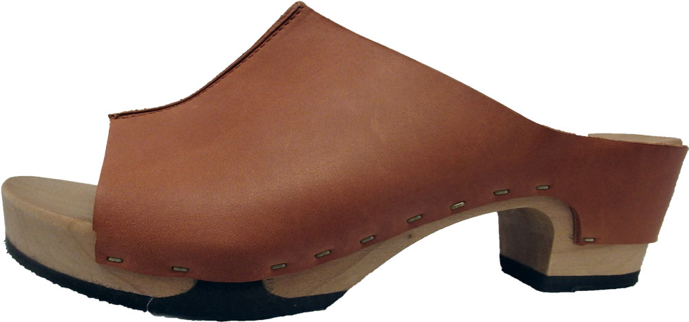 softclox-pantolette-karla-softnappa-cognac-biegsame holzsohle